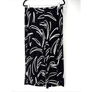 Chico's Travelers Pants Womens 2P Petite Modern Brush Print Crop Cruise Resort
